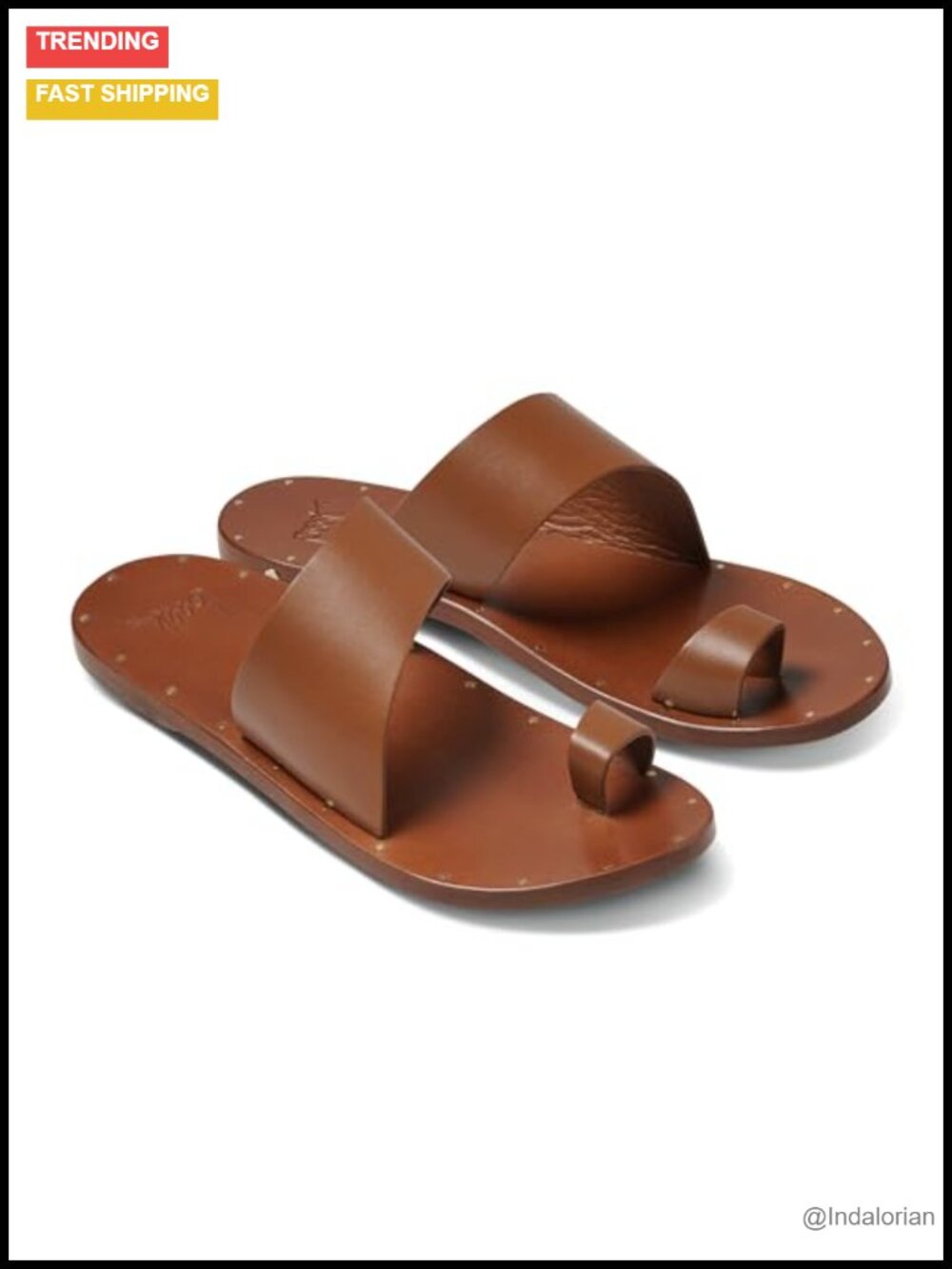 Handcrafted Leather Toe Ring Sandals Women Slip-On Arch Support